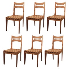 Guillerme et Chambron, Set di 6 sedie in Oak, Edition Votre Maison, circa 1960
