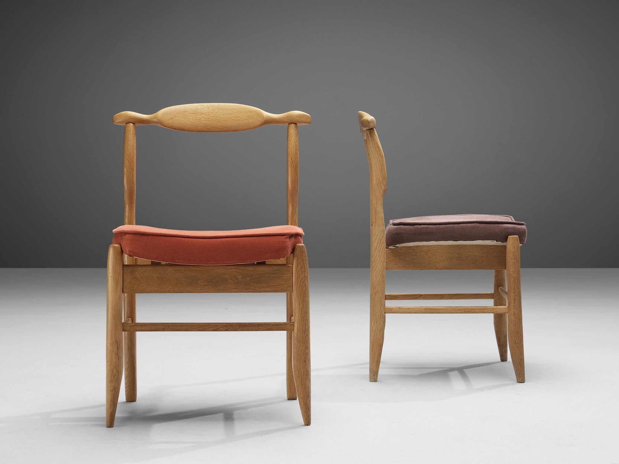 Guillerme & Chambron Set of Eight Dining Chairs in Oak 2