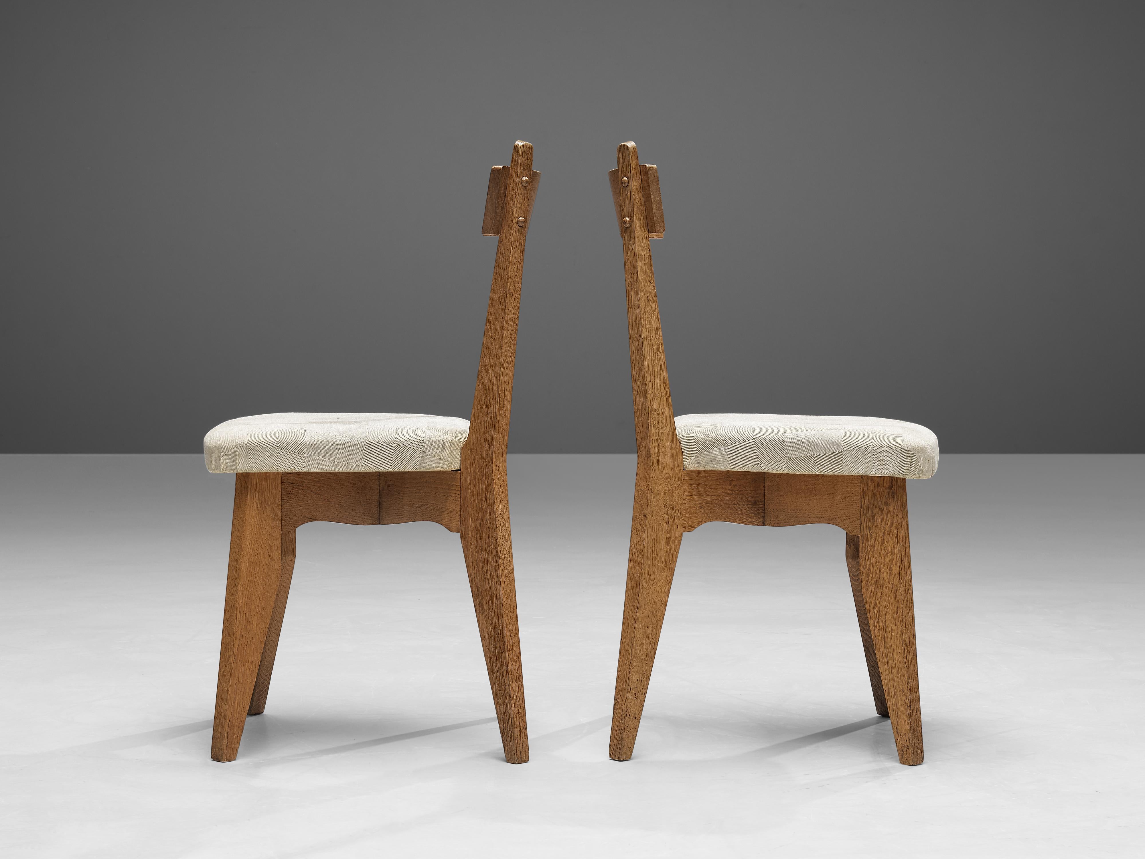 Guillerme et Chambron Set of Four Dining Chairs in Oak 1