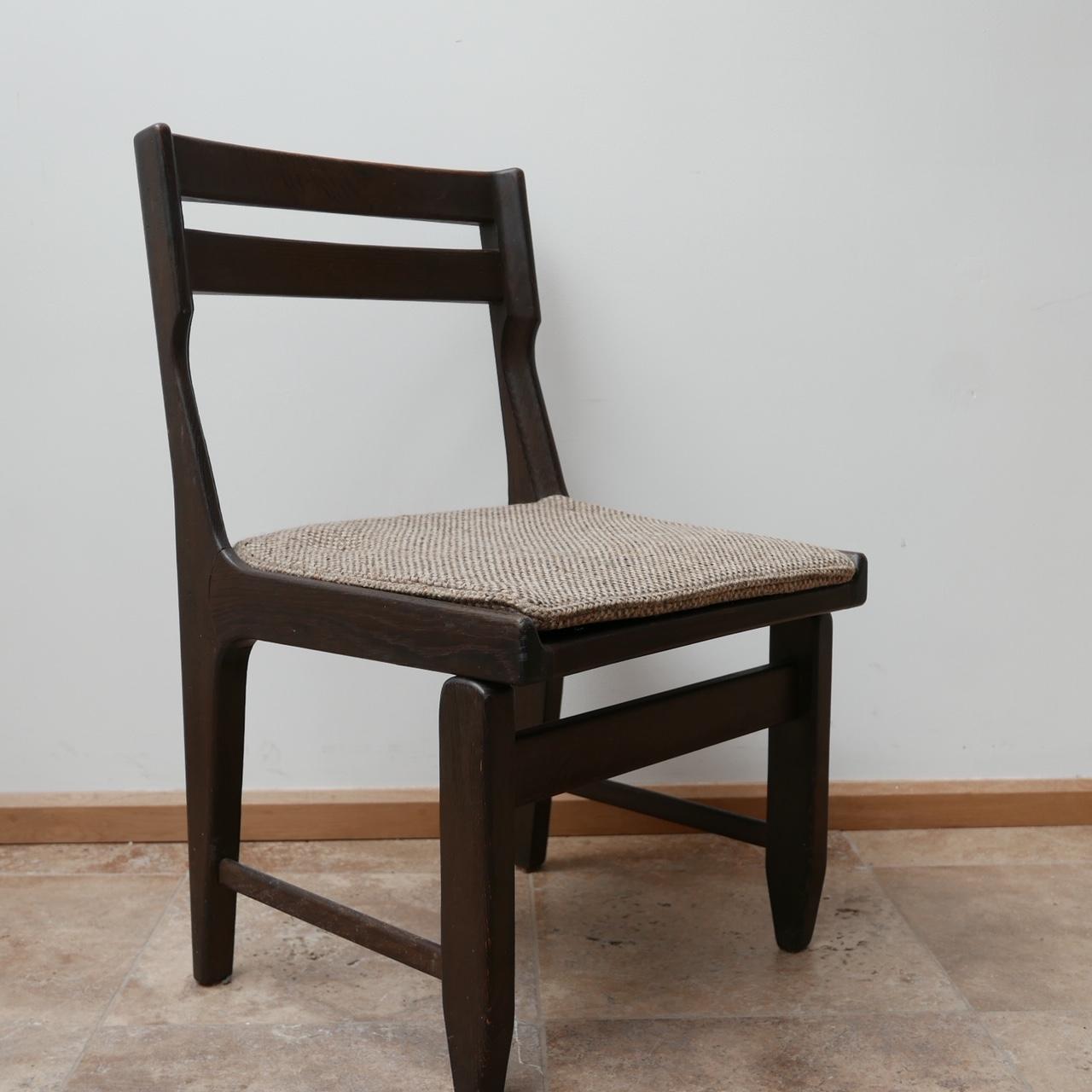 Guillerme et Chambron Set of Nine Ebonised Oak Dining Chairs '9' 4