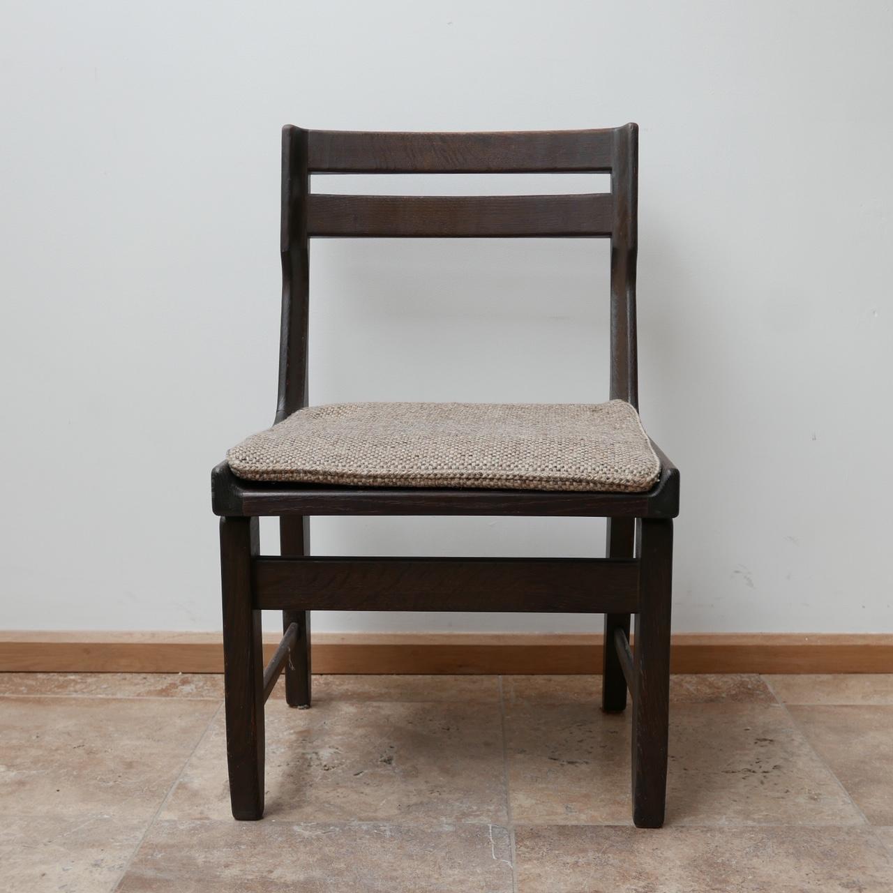 Guillerme et Chambron Set of Nine Ebonised Oak Dining Chairs '9' 8