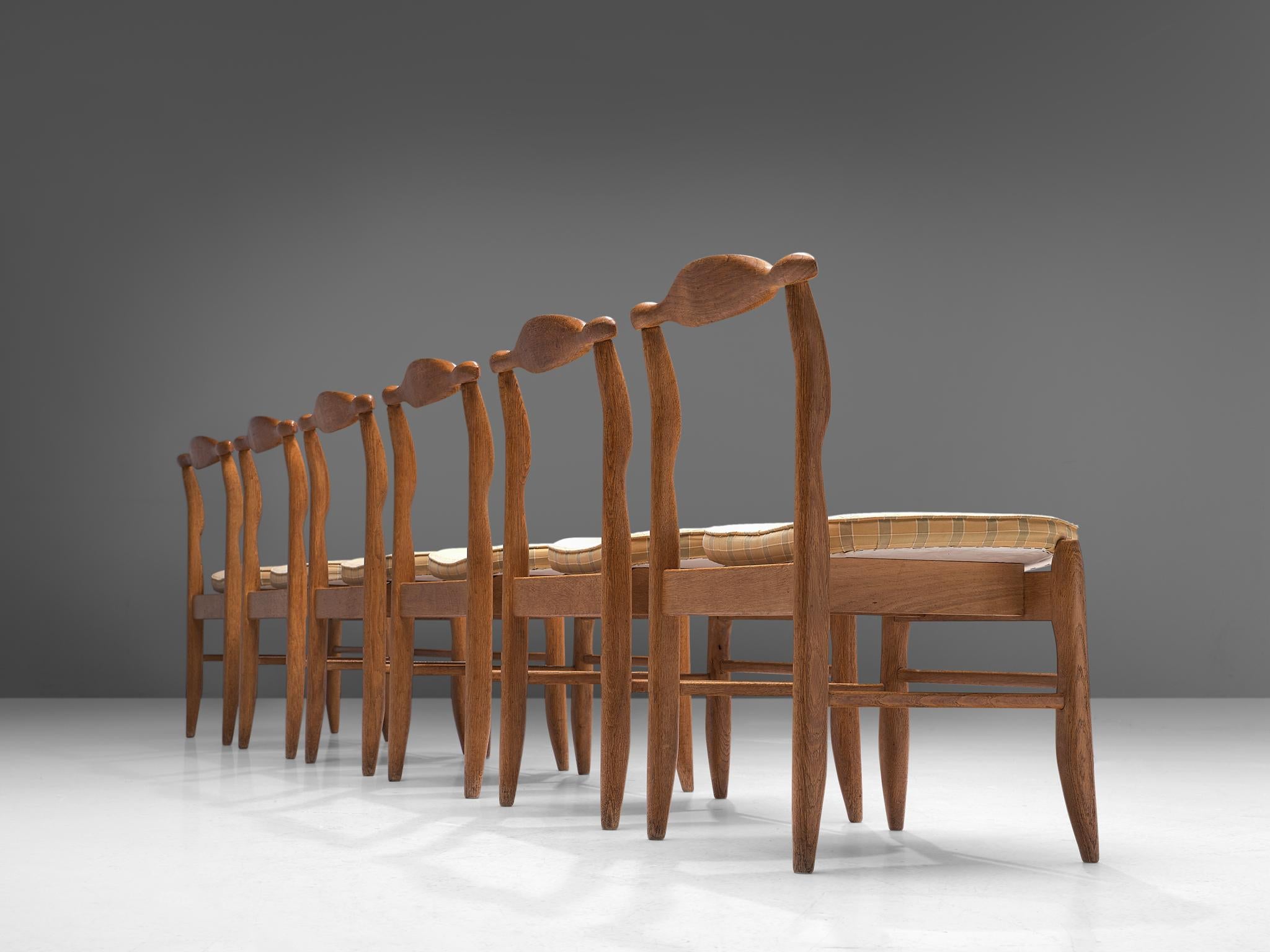 French Guillerme et Chambron Set of Six Dining Chairs