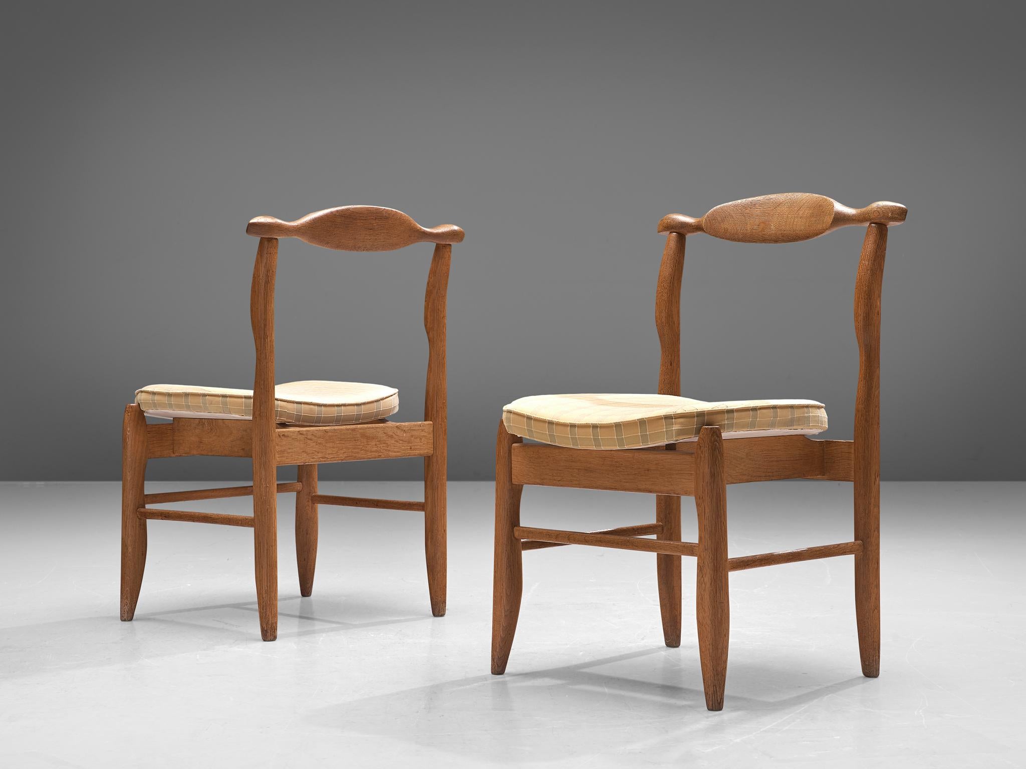 Mid-20th Century Guillerme et Chambron Set of Six Dining Chairs