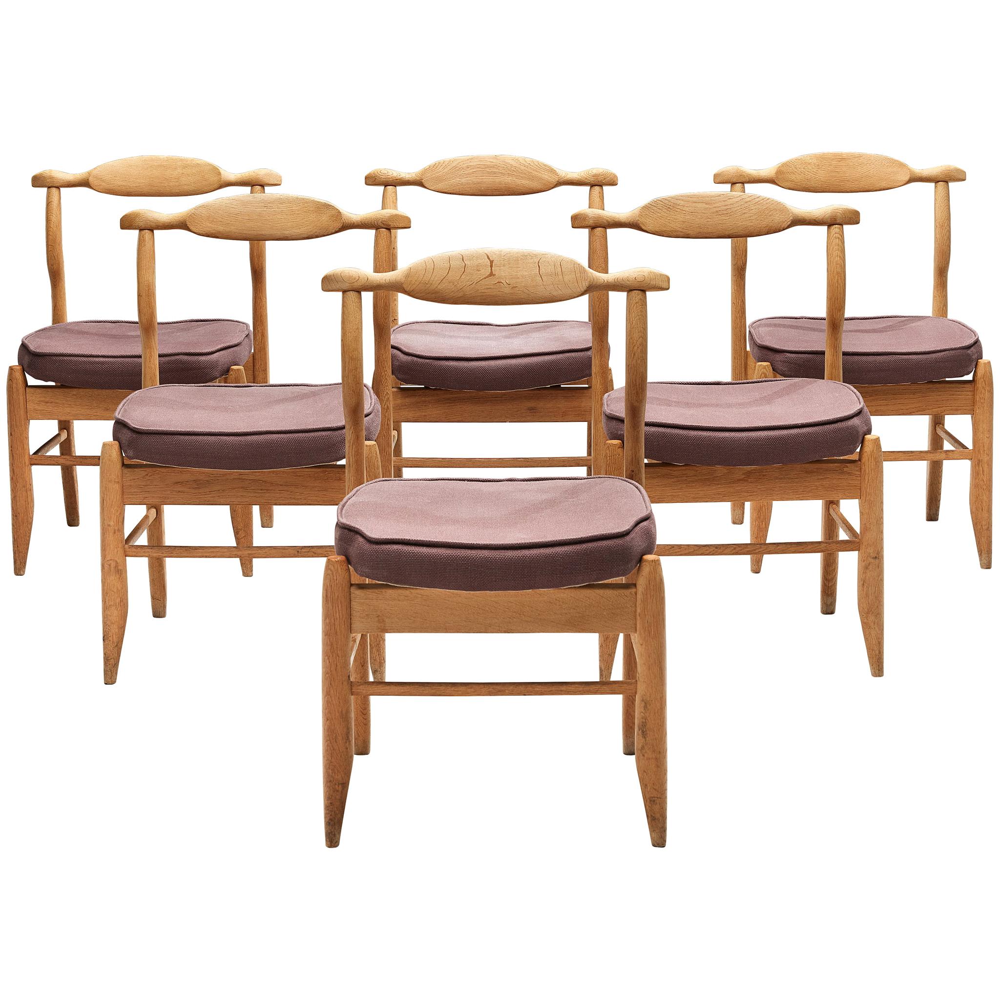 Guillerme et Chambron Set of Six 'Fumay' Chairs