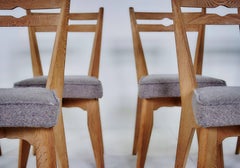 Guillerme & Chambron Set of Six Thibault Chairs, circa 1960