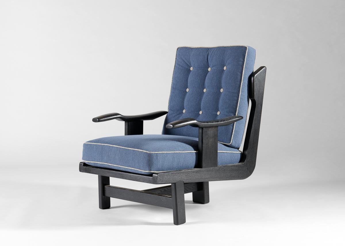 Français Guillerme et Chambron, canapé et paire de fauteuils, France, années 1960 en vente