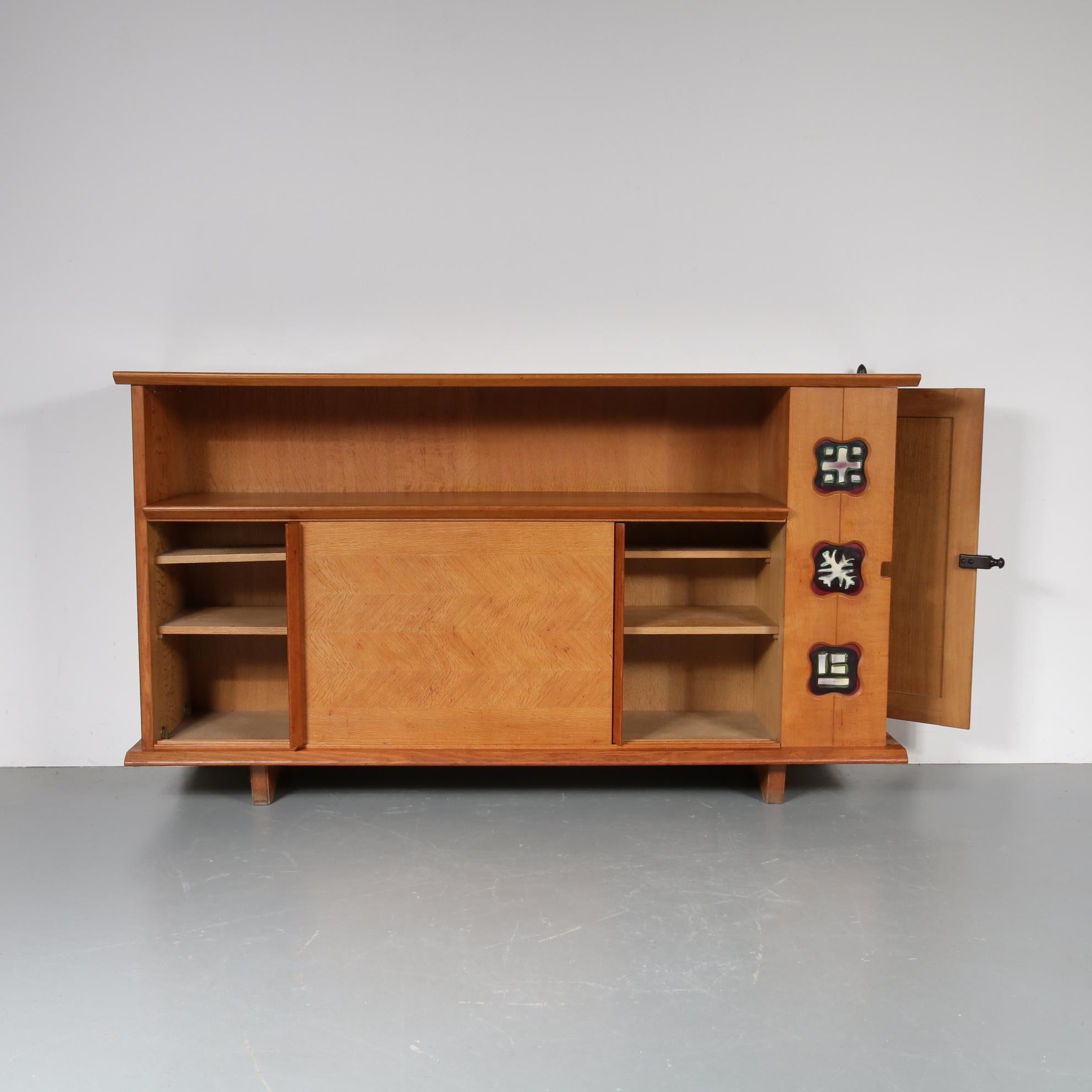 Guillerme et Chambron Sideboard, France, 1950 In Good Condition For Sale In Amsterdam, NL