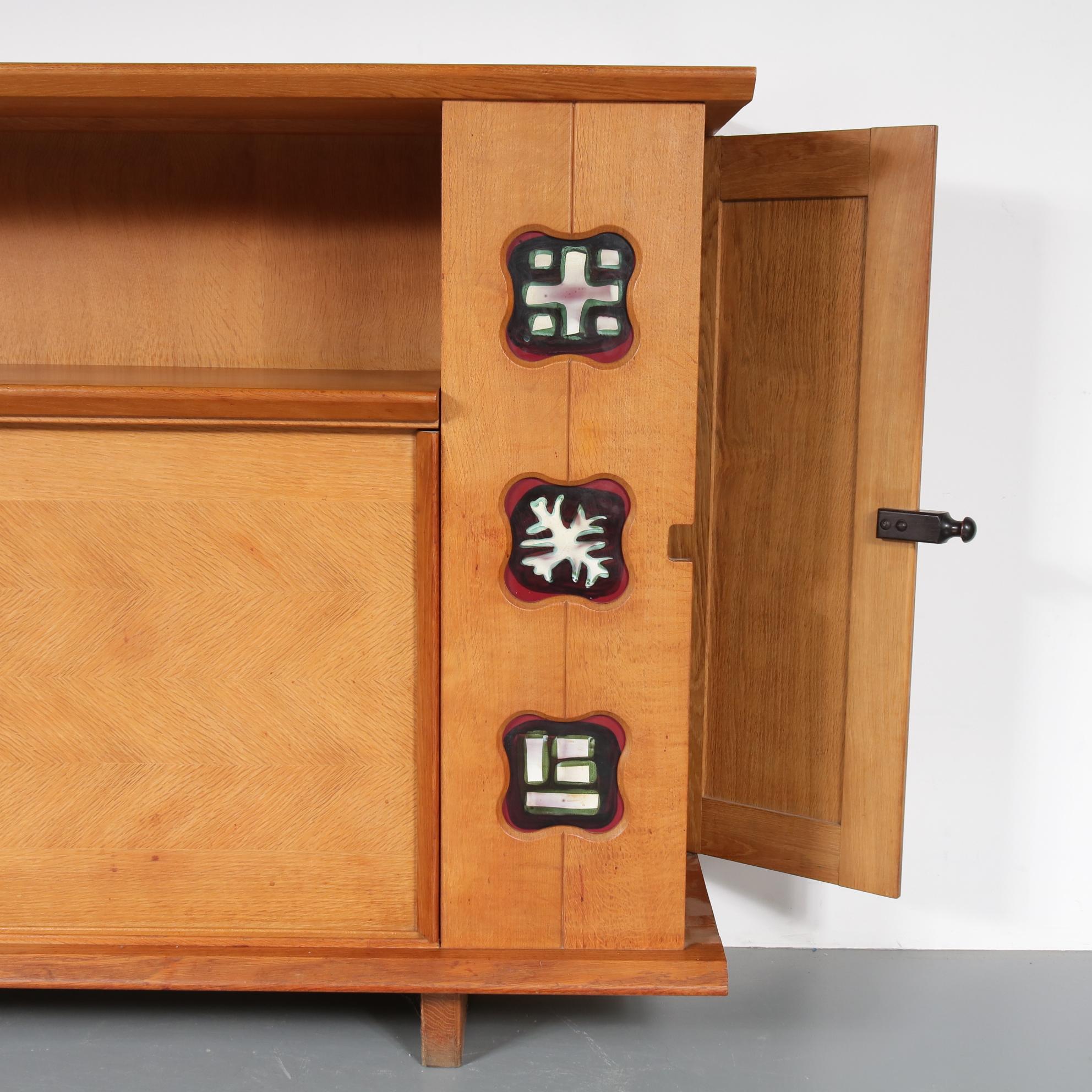 20th Century Guillerme et Chambron Sideboard, France, 1950