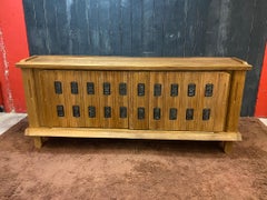 Guillerme et Chambron, Sideboard, in Oak and Ceramic, Edition Votre Maison