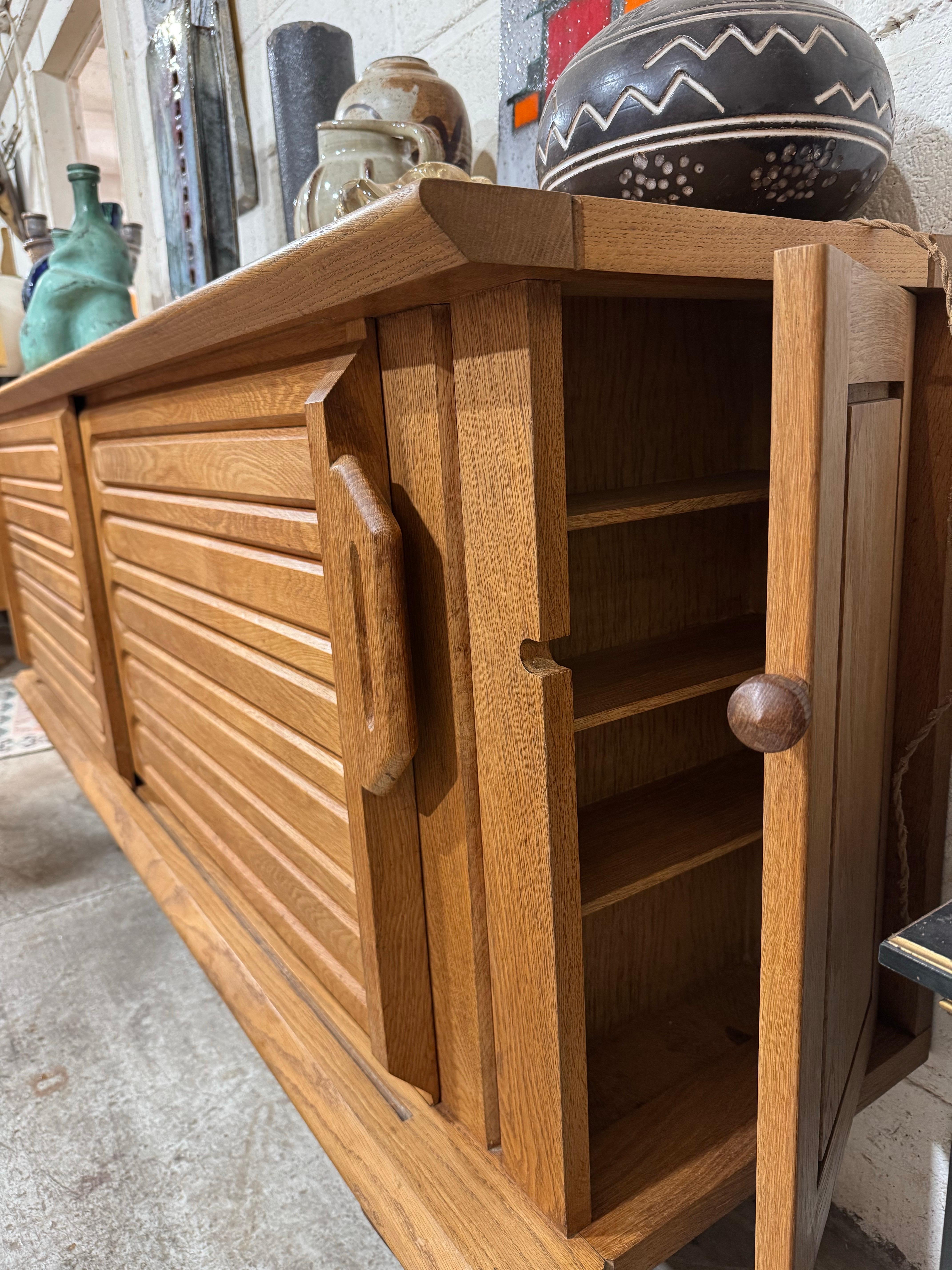 Modern GUILLERME ET CHAMBRON Sideboard in oak For Sale