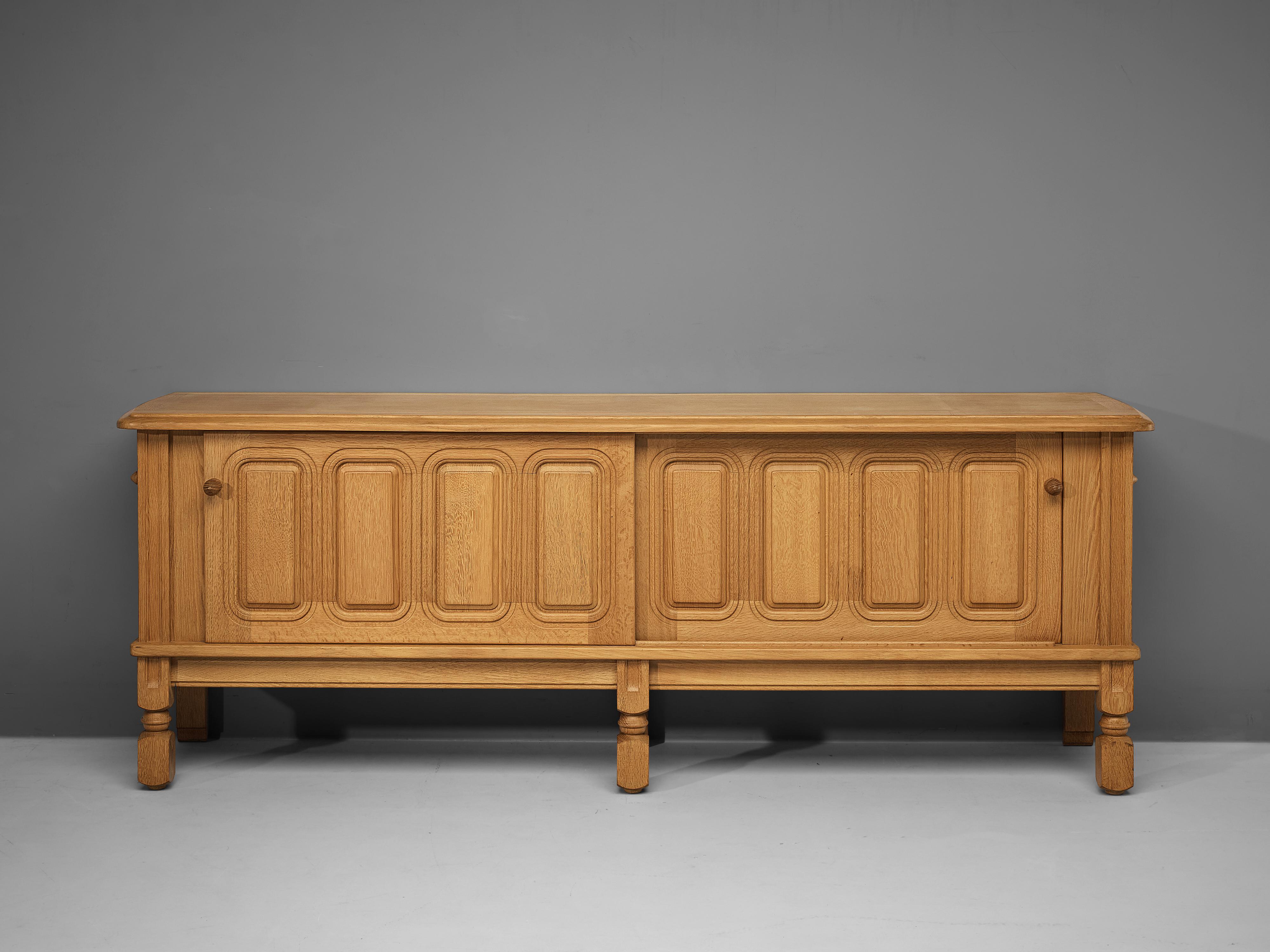 French Guillerme et Chambron Sideboard in Oak
