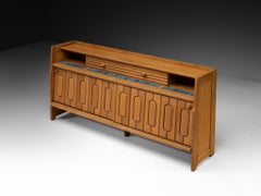 Guillerme et Chambron Sideboard in Oak with Ceramic