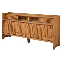 Guillerme et Chambron Sideboard in Oak with Ceramic