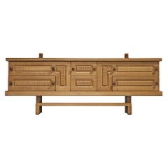 Guillerme et Chambron Sideboard in Solid Oak