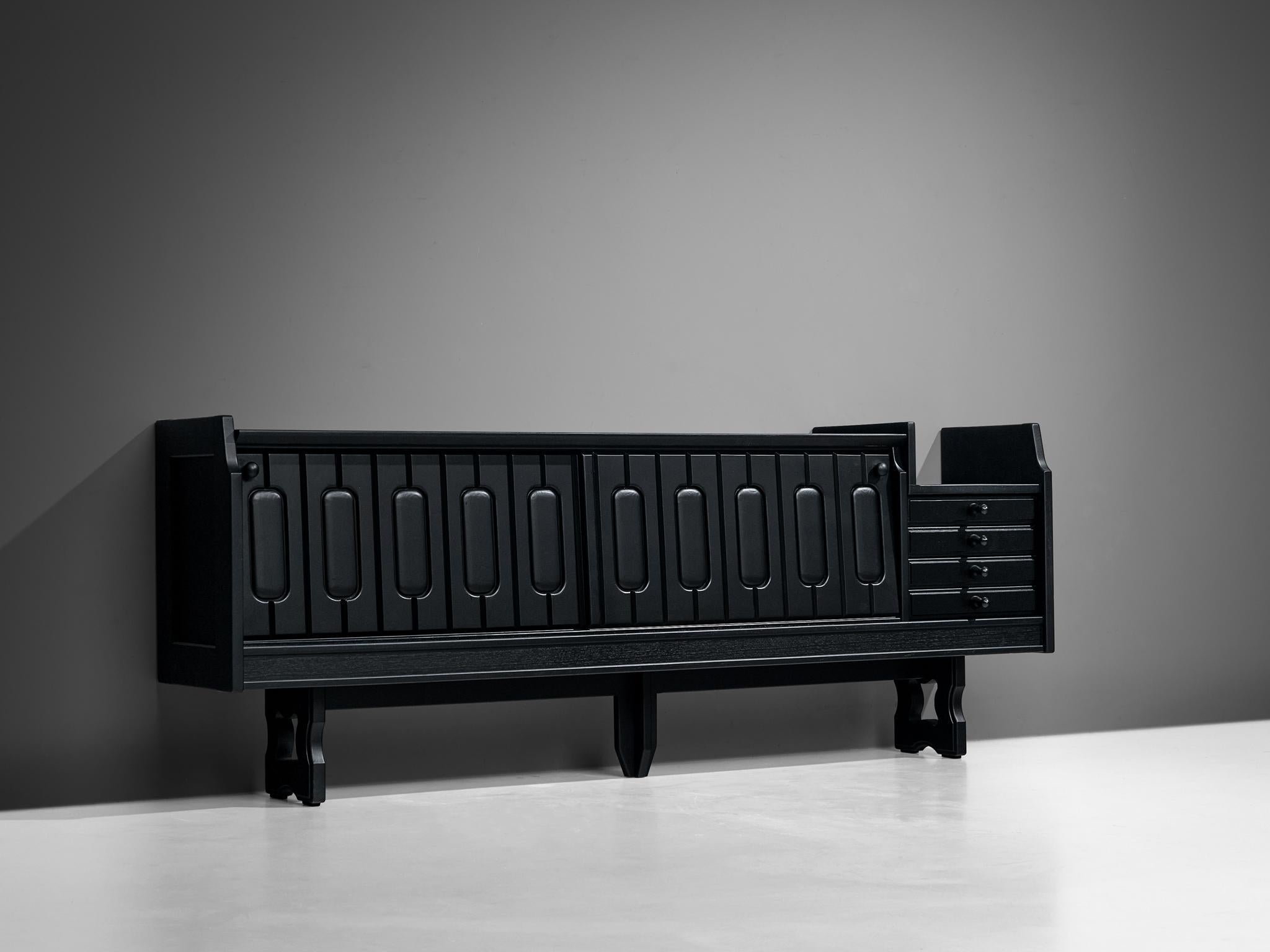 Guillerme & Chambron 'Simon' Sideboard in Black Stained Oak 3