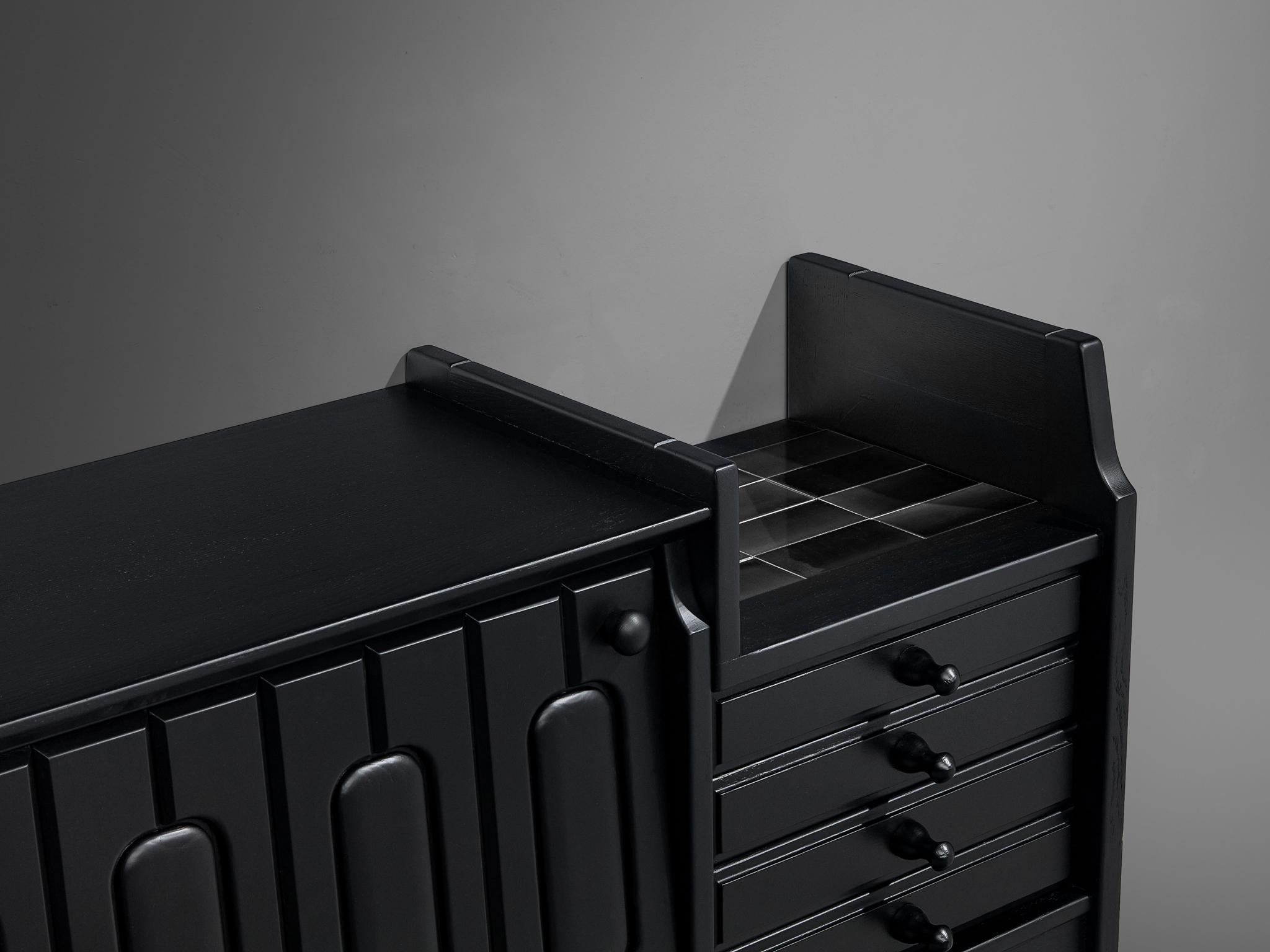 Guillerme & Chambron 'Simon' Sideboard in Black Stained Oak 6