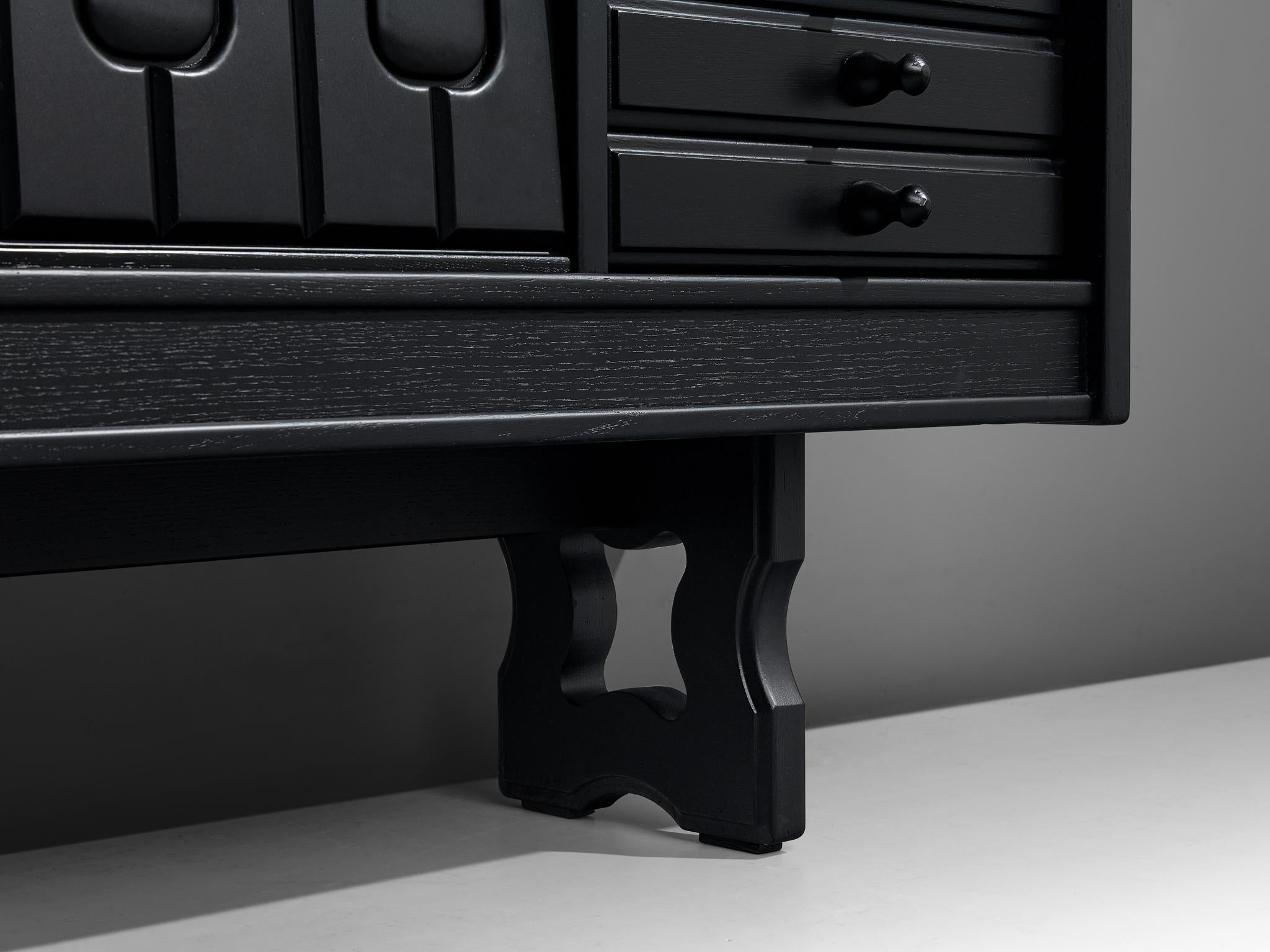 Guillerme & Chambron 'Simon' Sideboard in Black Stained Oak 2