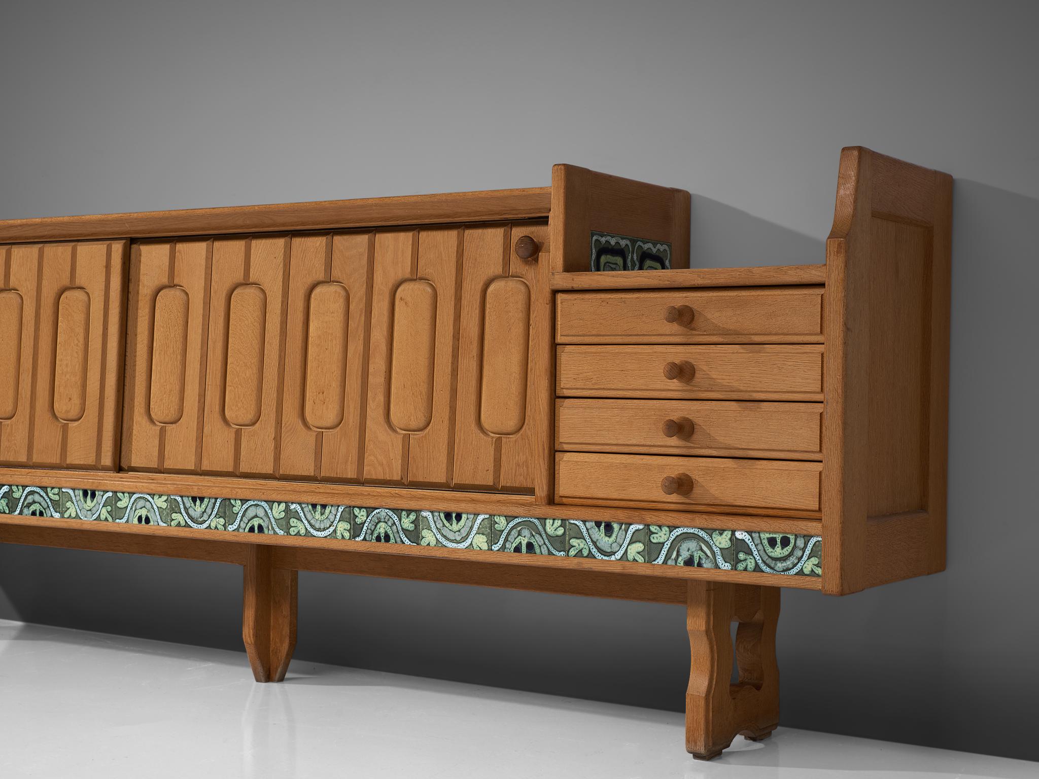 Mid-20th Century Guillerme et Chambron 'Simon' Sideboard in Oak