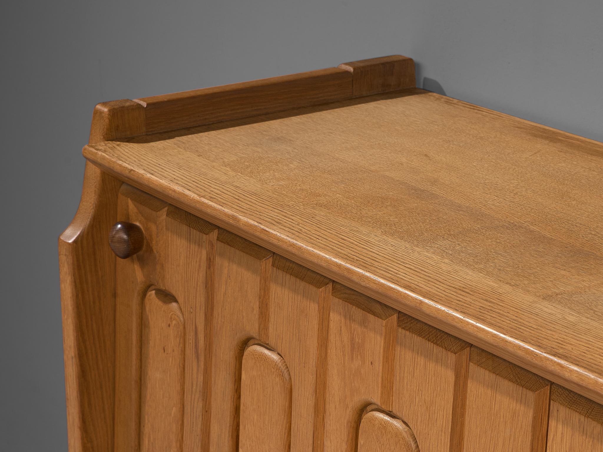 Guillerme et Chambron 'Simon' Sideboard in Oak with Ceramics 1