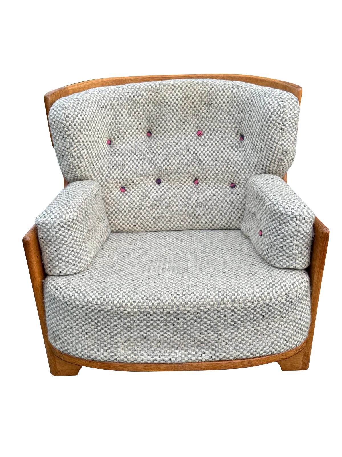 French Guillerme Et Chambron Single Club Chair, France, 1960s