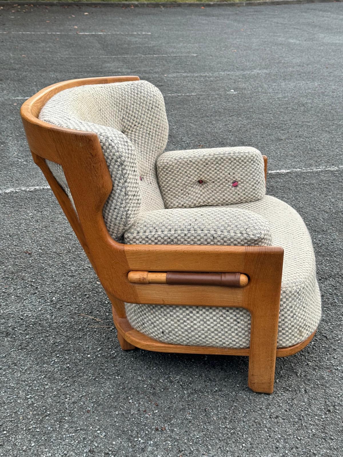 Mid-20th Century Guillerme Et Chambron Single Club Chair, France, 1960s