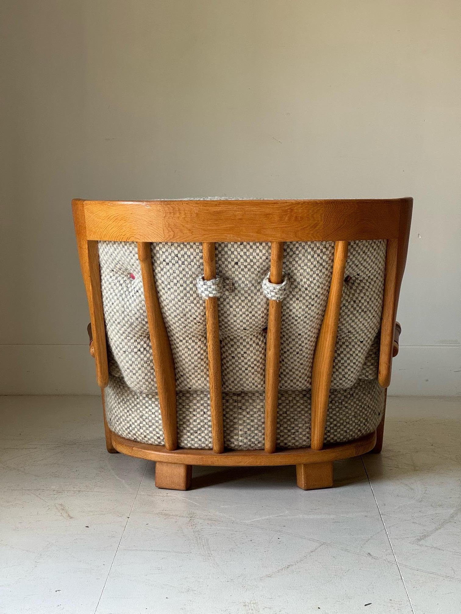 Upholstery Guillerme Et Chambron Single Club Chair, France, 1960s