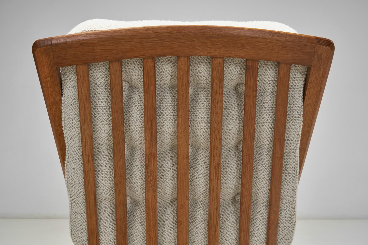 Poltrona inclinata di Guillerme et Chambron per Votre Maison, Francia 1960 ca. in vendita 6