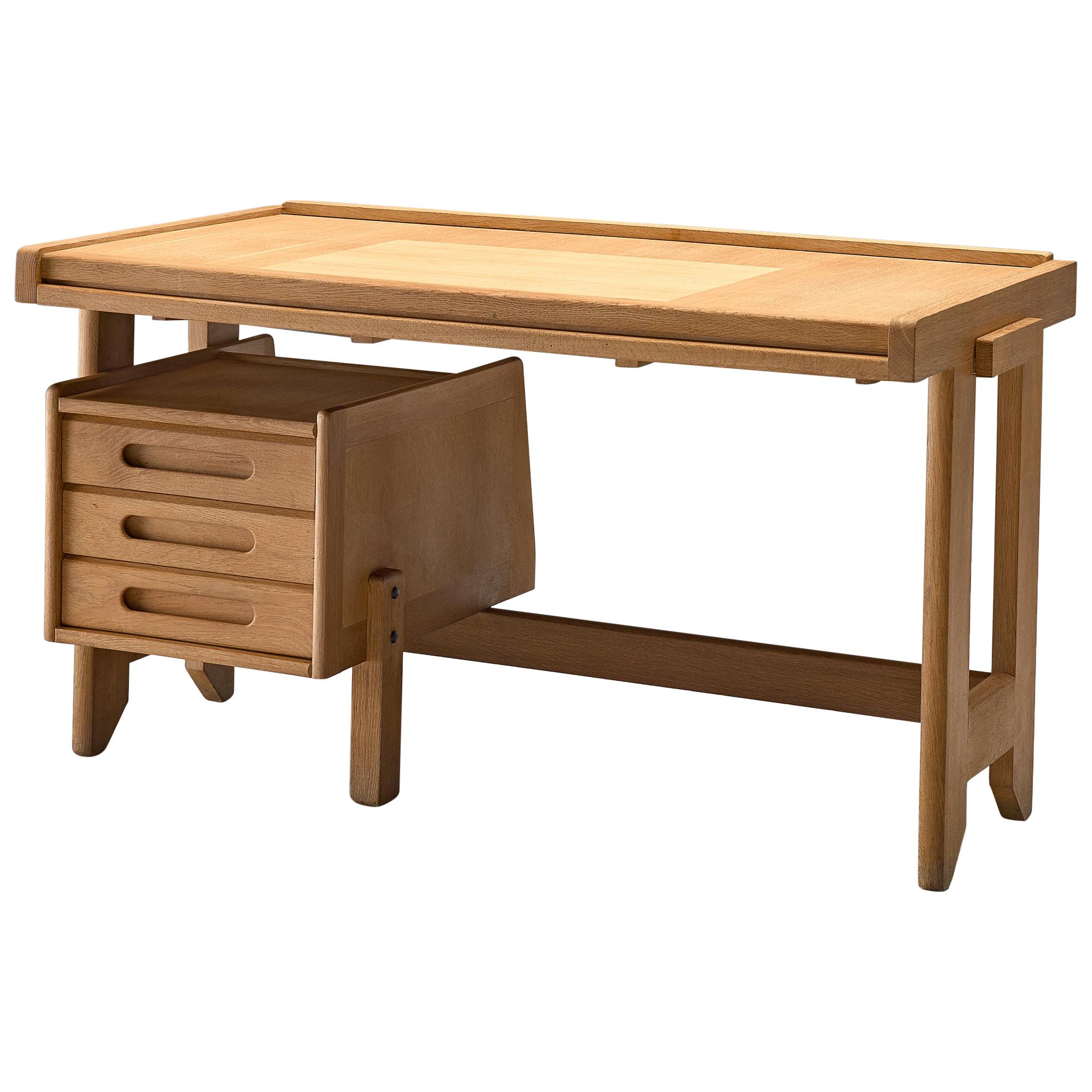 Guillerme et Chambron Small Desk in Oak