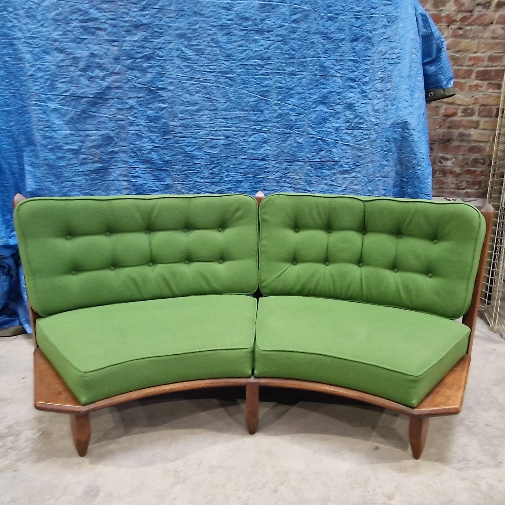 Mid-Century Modern Guillerme et Chambron, Canapé Edition Votre Maison, circa 1970 en vente