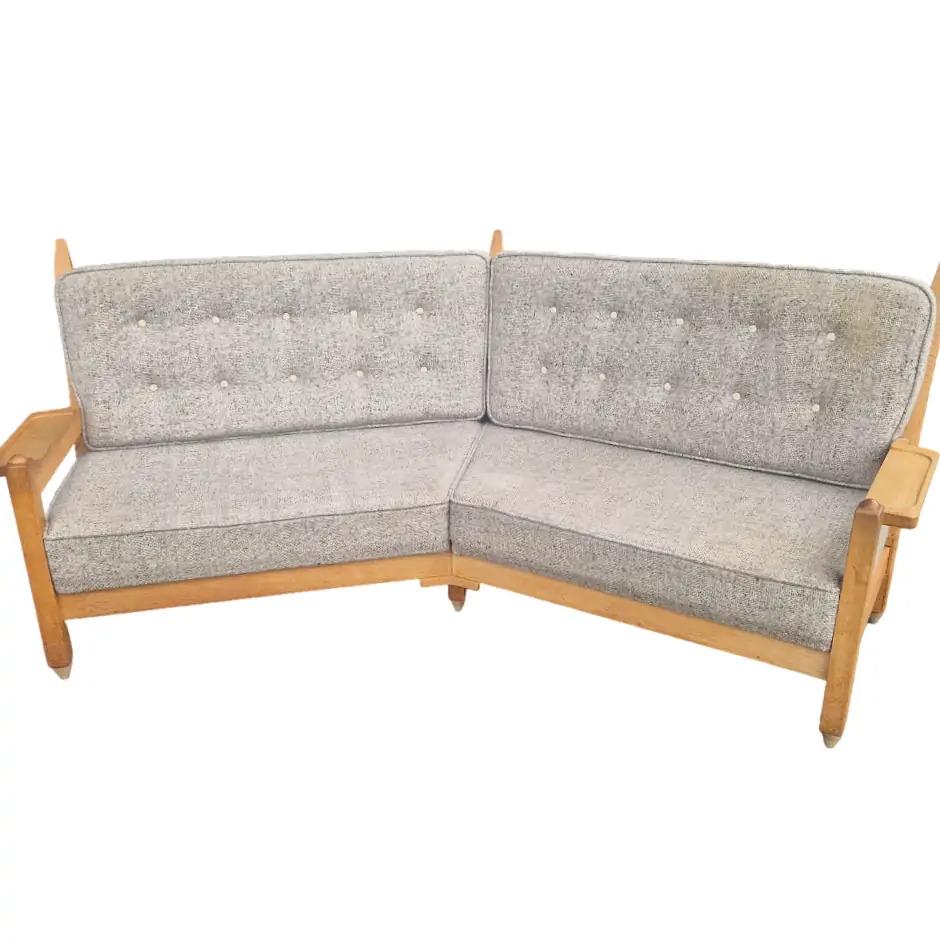 Mid-Century Modern Guillerme et Chambron, Sofa Edition Votre Maison, circa 1970 For Sale