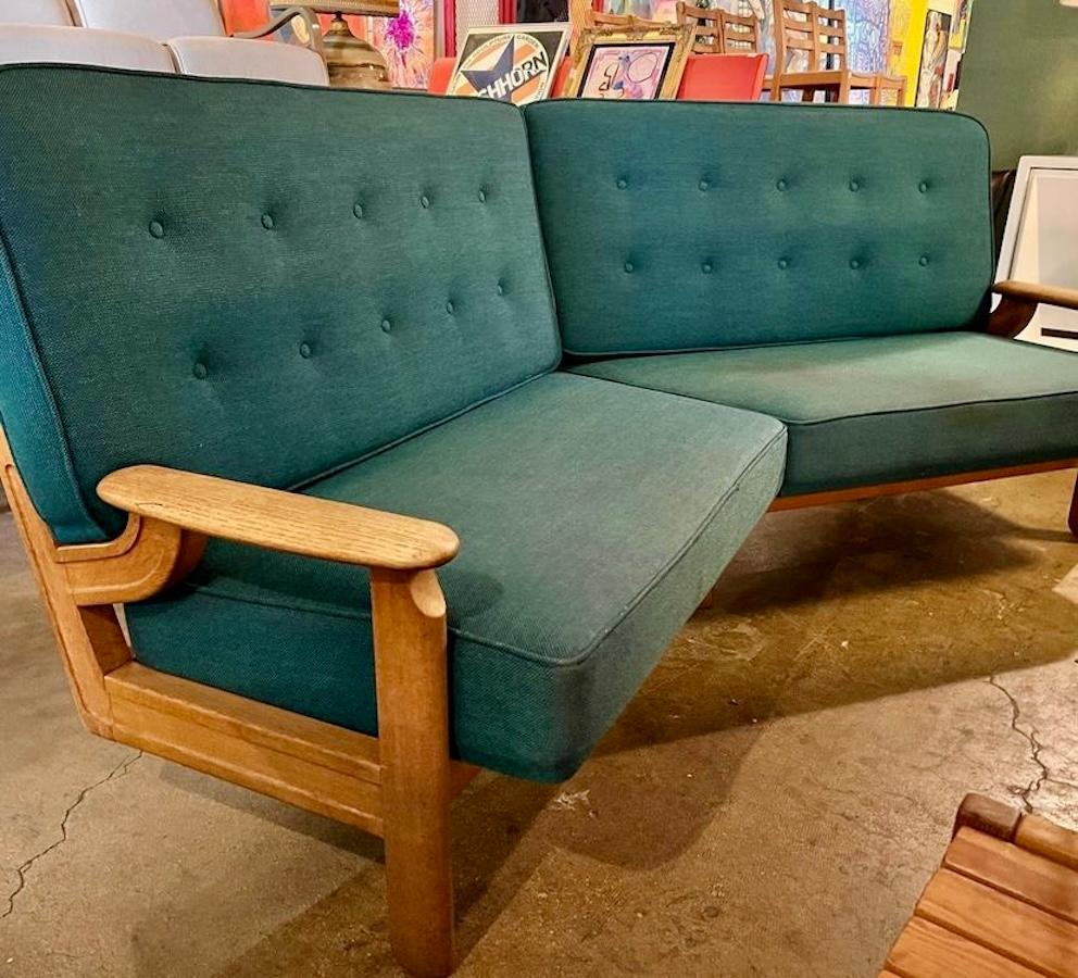 Mid-Century Modern Guillerme et Chambron Sofa, France, Circa 1950s For Sale