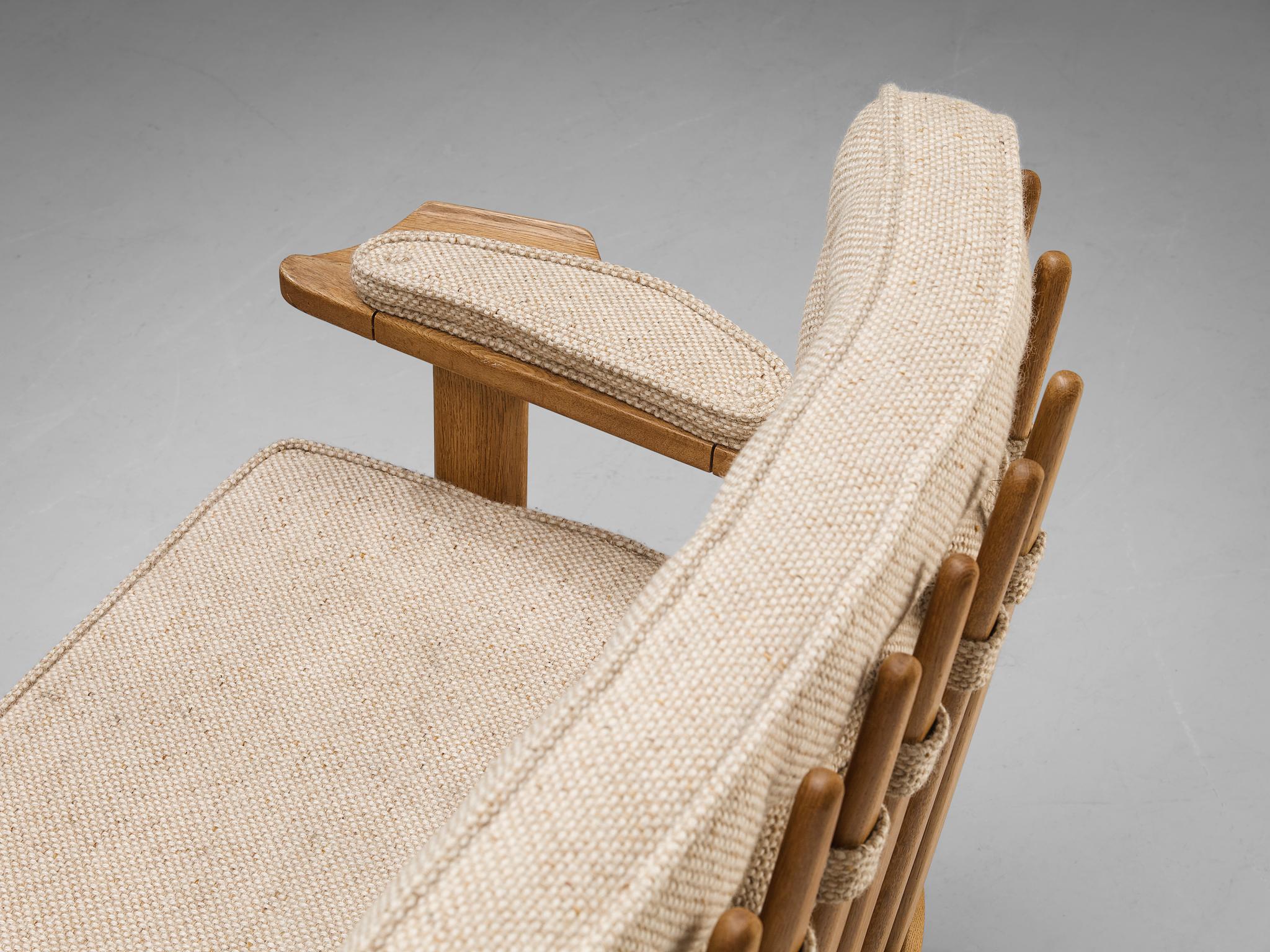 Guillerme & Chambron Sofas in Oak and Off-White Upholstery  5
