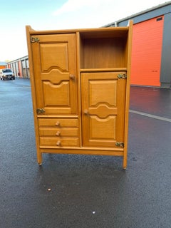 Guillerme et Chambron, Solid Oak Cabinet Edition Votre Maison, circa 1970-1980