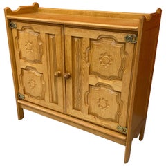Guillerme et Chambron, Solid Oak Cabinet Edition Votre Maison, circa 1970-1980