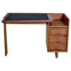 Guillerme et Chambron Solid Oak Desk France, 1960s