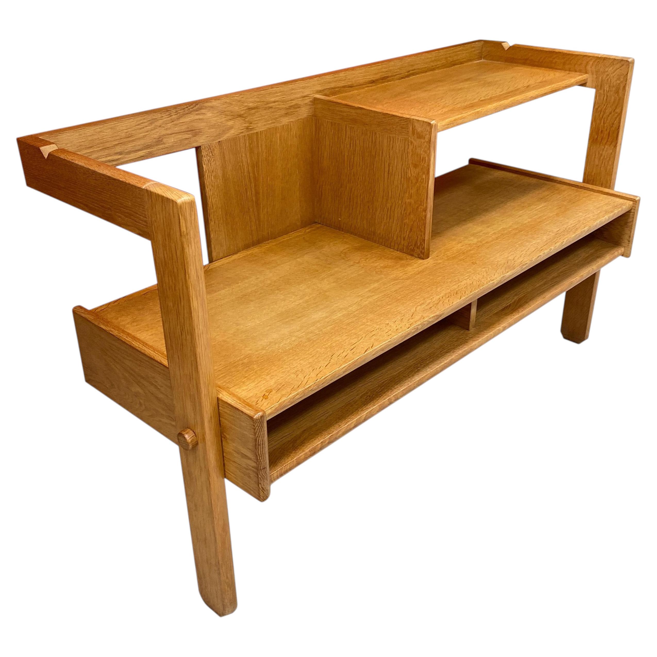 Guillerme et Chambron, Solid Oak storage unit, Edition Votre Maison, circa 1970 For Sale