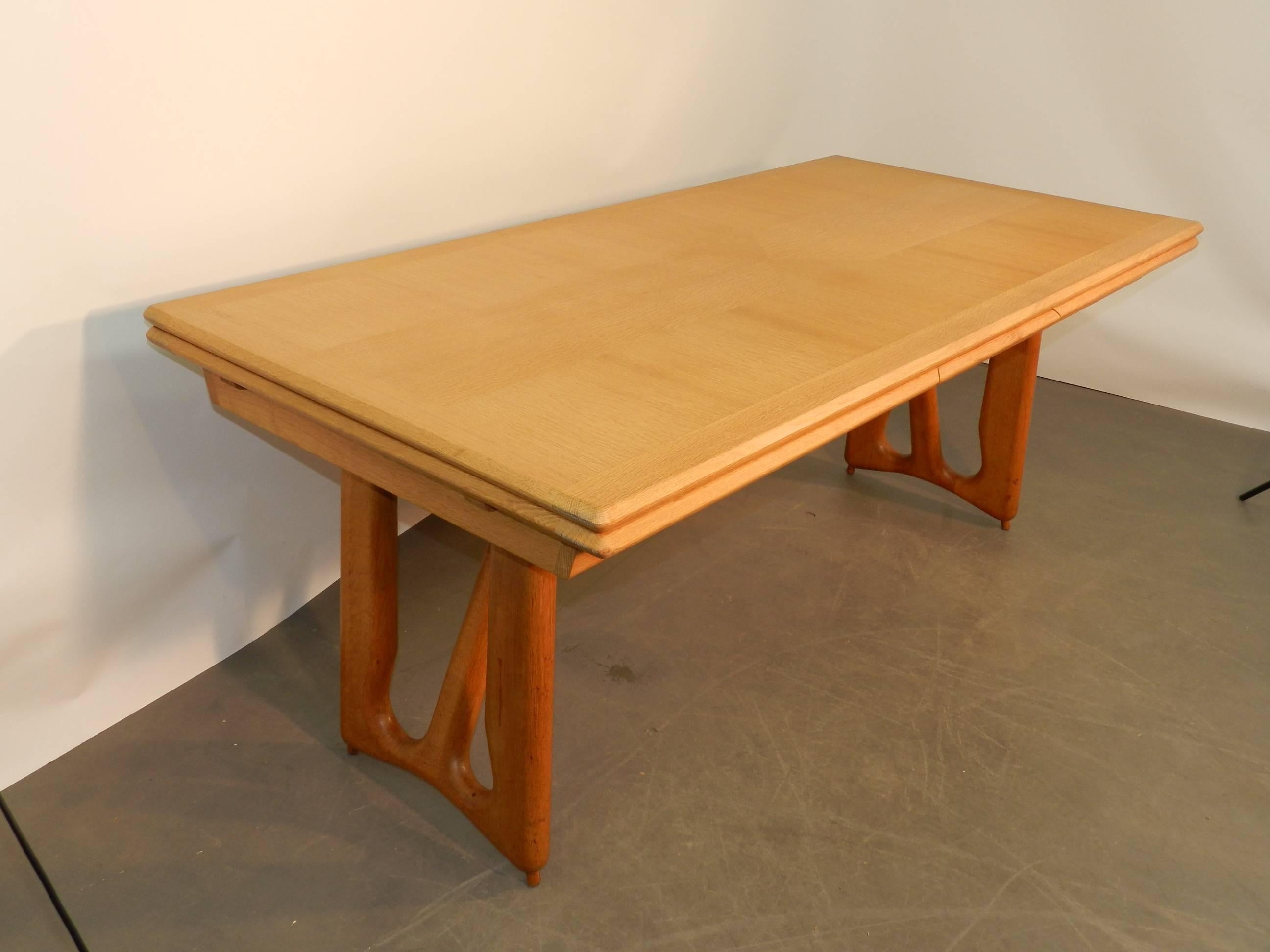 Oak Guillerme et Chambron, Table, Modele “A L'italienne” For Sale