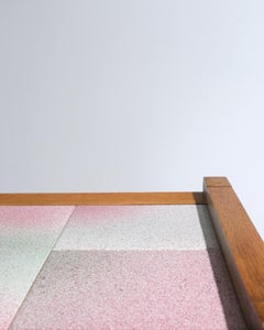 Tavolo da portata con piano piastrellato di Guillerme et Chambron su ruote Edition Votre Maison