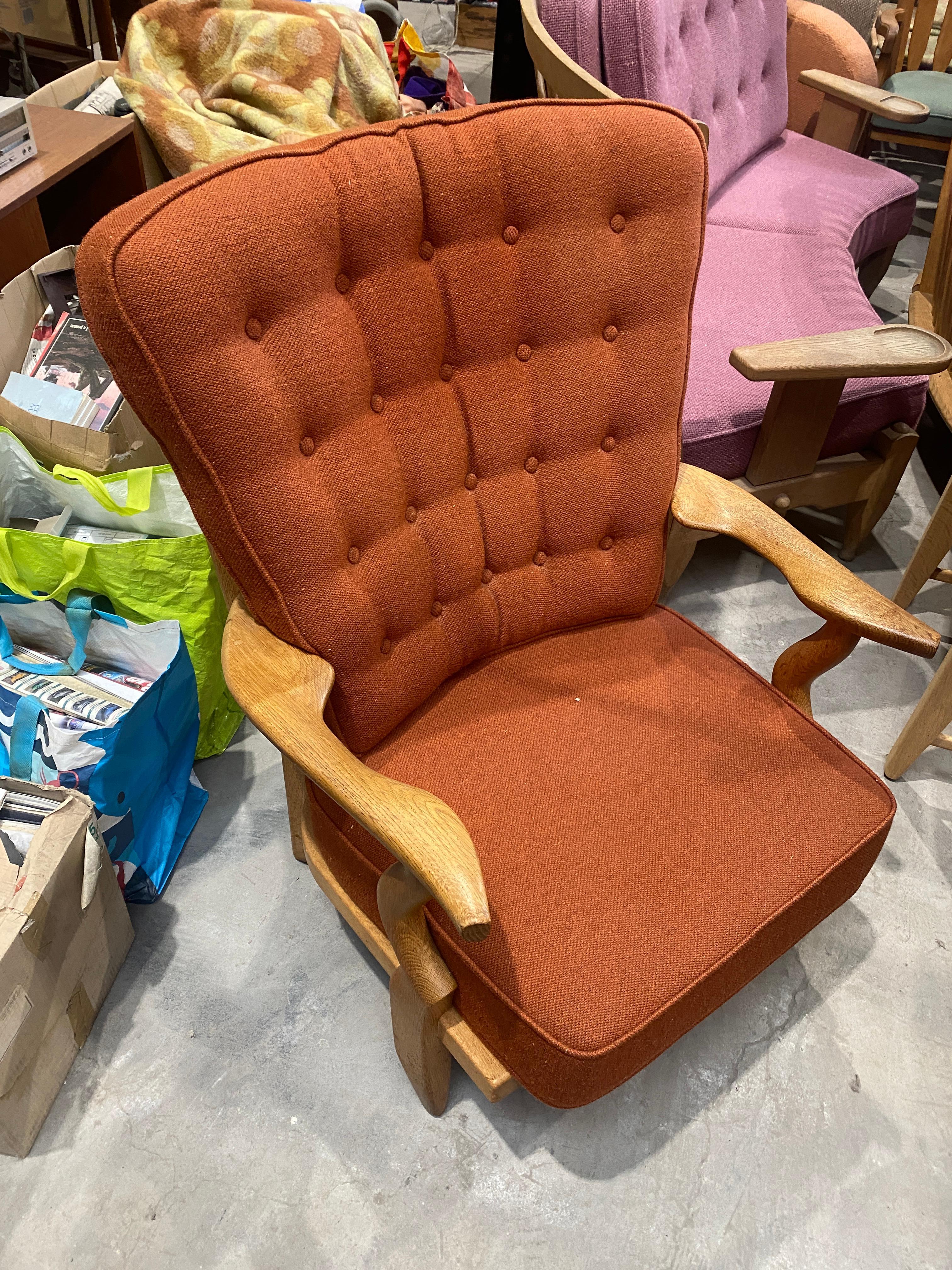 Guillerme et Chambron, due poltrone in Oak del 1970  repos ,  Votre Maison in vendita 8