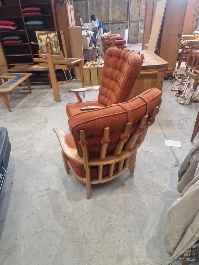 Francese Guillerme et Chambron, due poltrone in Oak del 1970  repos ,  Votre Maison in vendita