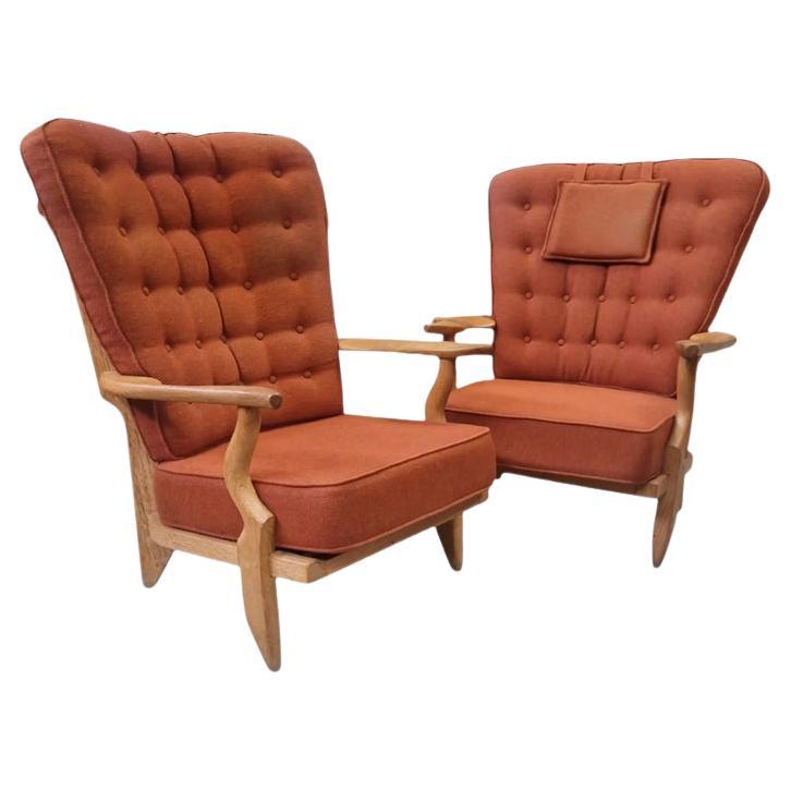 Guillerme et Chambron, due poltrone in Oak del 1970  repos ,  Votre Maison in vendita