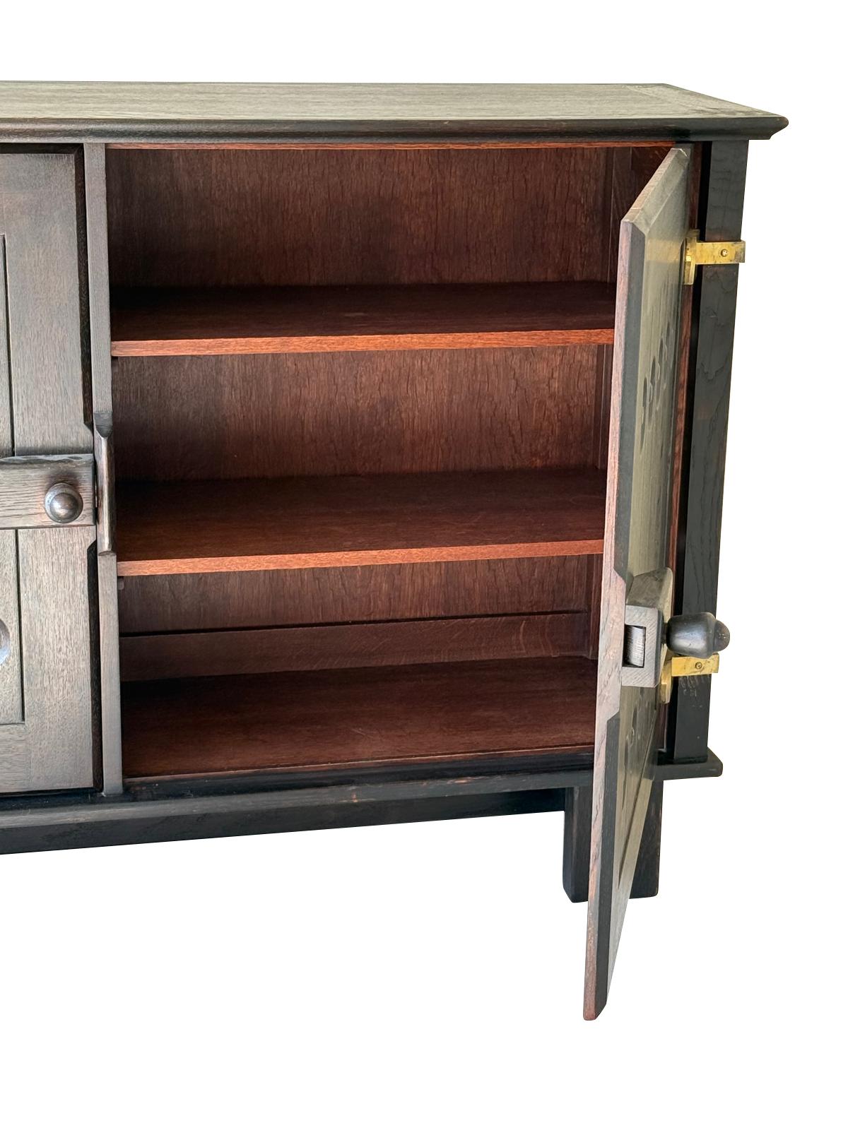 French Guillerme et Chambron Two Door Cabinet, France, 1960s For Sale