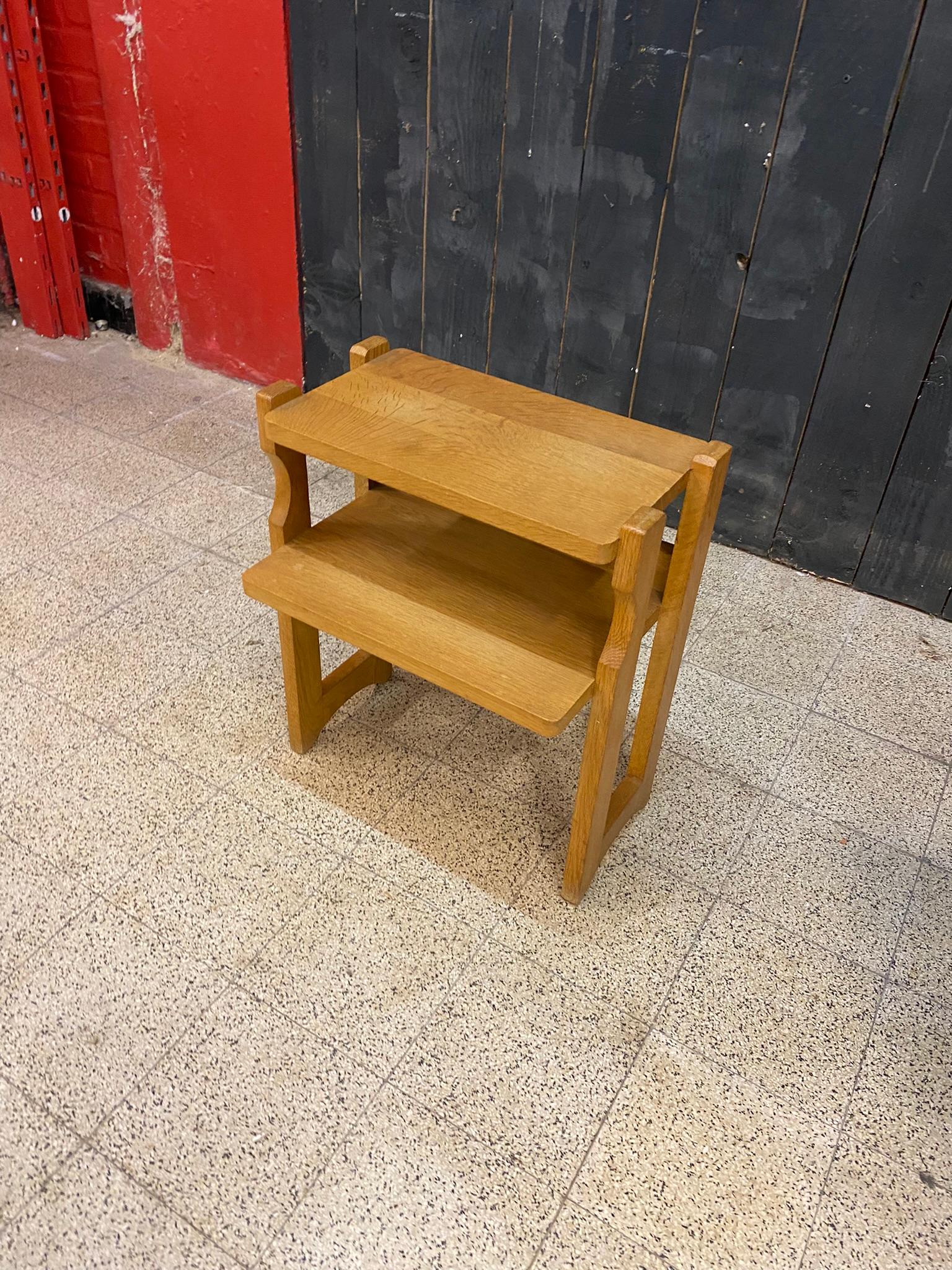 Guillerme et Chambron, Two Oak Nightstand circa 1970 ' For Sale 2