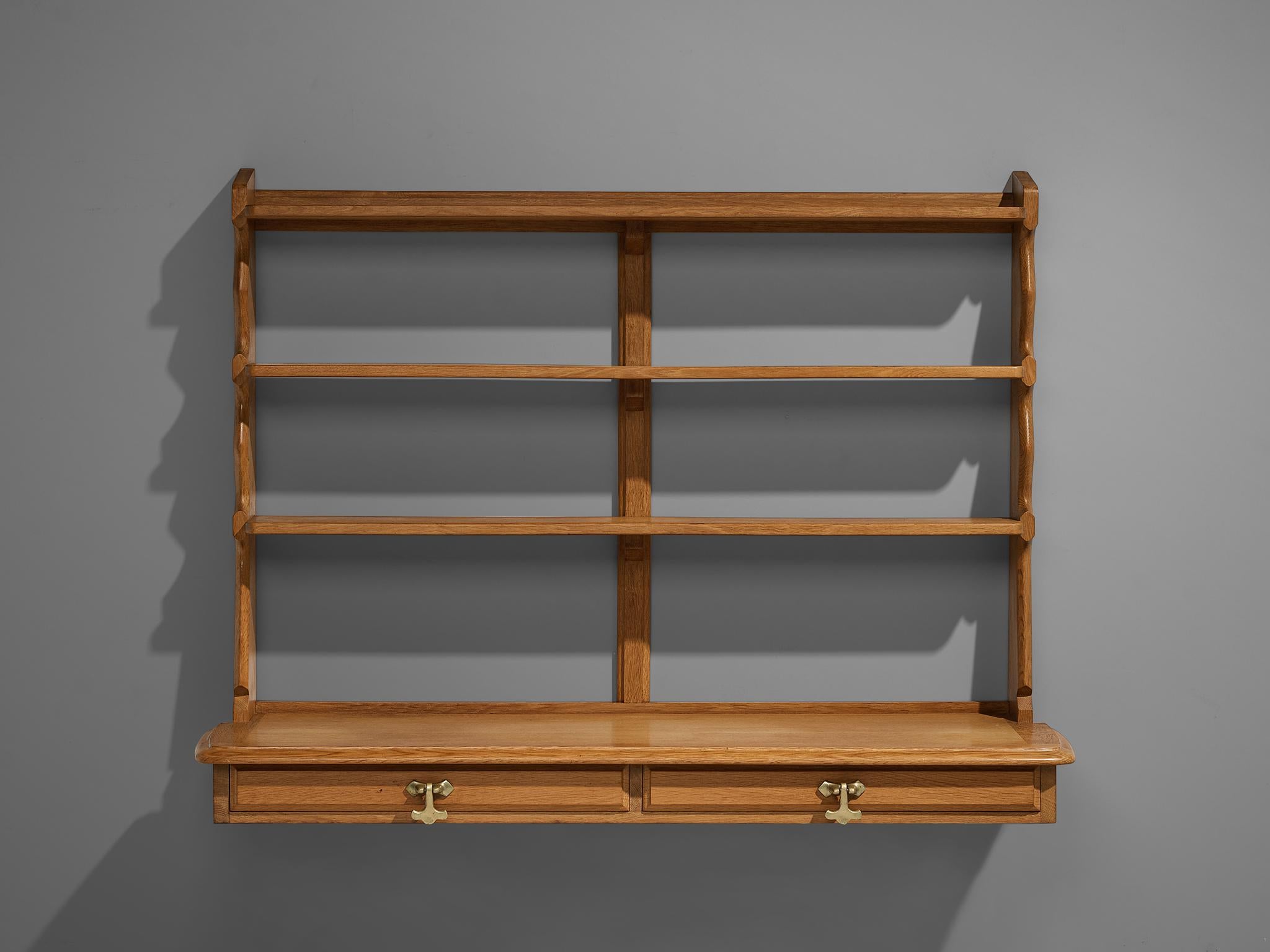 wall mounted shelf with drawer