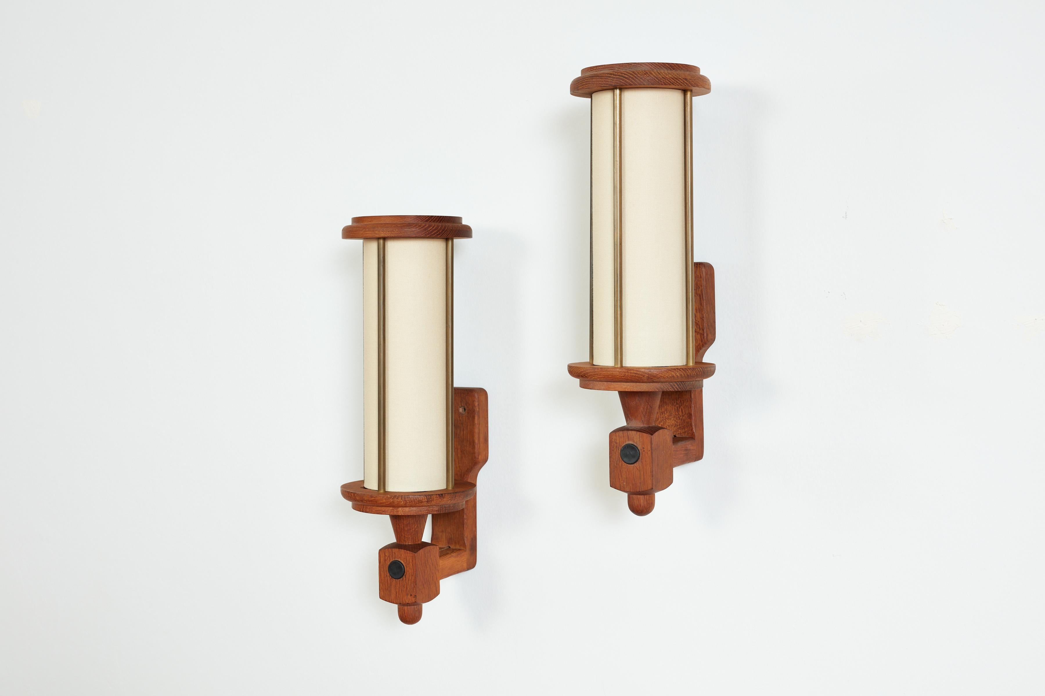 Mid-20th Century Guillerme et Chambron Wall Sconces