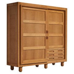 Großes Highboard aus Eiche von Guillerme & Chambron