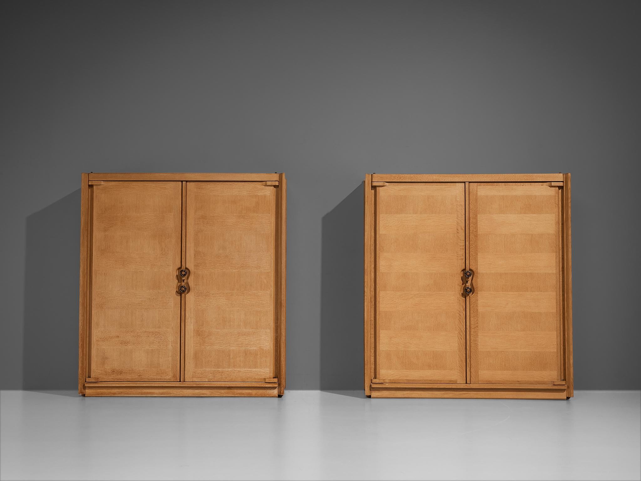 French Guillerme et Chambron Wardrobes with Ceramic Handles