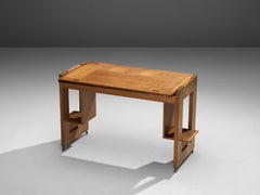 Guillerme et Chambron Writing Desk with Hidden Storage in Solid Oak