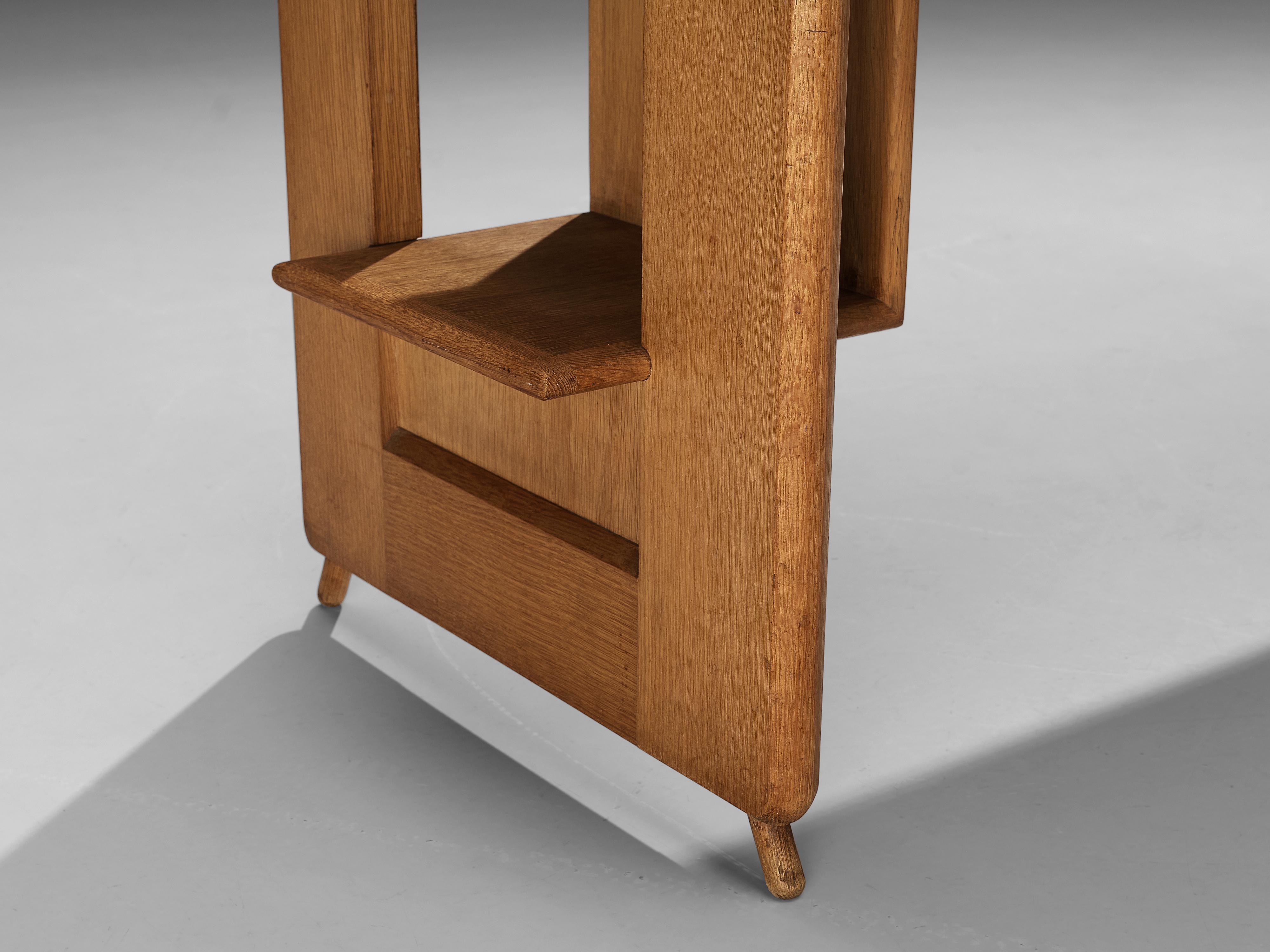 Guillerme et Chambron Writing Desk with Hidden Storage in Solid Oak 2