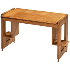 Guillerme et Chambron Writing Desk with Hidden Storage in Solid Oak